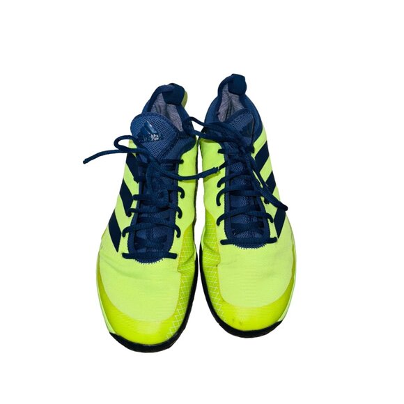 Adidas Mens Defiant Generation Tennis Running Shoes 12 Electric Yellow Navy - Picture 7 of 16